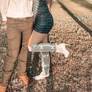 Gianni Bini Katyanna Over-the-Knee Rhinestone Embellished Western Dress Boots